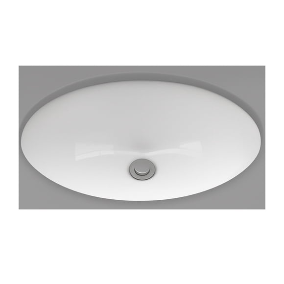 19 inch Oval White Ceramic vanity / vessel bathroom Sink - undermount
