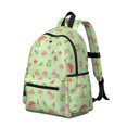 thumbnail image 2 of Mushroom and Frog Green Pattern Backpack for School, Cute School Bag with Adjustable Shoulder Straps and Padded Back, 13.4"x11"x4.7", 2 of 5