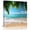 Light Blue Dark Green Lake Blue, variant on Wall Art Prints, Ocean Beach Framed Canvas Prints for Bedroom Living Room Bathroom Office, Palm Trees Summer Tropical Island Seaside Gallery Wrap Wall Art Poster for Gifts Home Decor 16"x16"