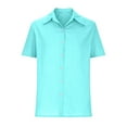 thumbnail image 4 of Popular Picks, Women's Fashion Solid Button Shirt, Female V-neck Loose T-shirt Blouse, Comfortable, Stylish for Everyday Wear and Casual Outings | Sopatenor, Green 5XL, 4 of 6