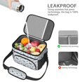 thumbnail image 4 of Lunch Box Pioneer Flower Floral Print Pattern Insulated Lunch Bag for Women Men,Medium Leakproof Lunchbox Cooler Bag Adjustable Strap,10 X 6.7 X 8 Inches, 4 of 6