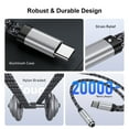 thumbnail image 6 of USB C to 3.5mm Headphone Adapter,2-in-1 Type C to Aux Audio Jack with PD 60W Fast Charging Dongle Cable USB C to Aux Adapter Fast Charging Dongle Cable for iPhone 15 Android,Samsung,Black, 6 of 7
