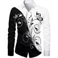 thumbnail image 1 of Nuevo patrón floral de alta definición de moda para hombres, color degradado de moda para hombres, informal, para fiestas al aire libre, suave y cómodo, 1 of 6