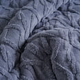 thumbnail image 6 of JML 3 Piece Sherpa Blanket For Bed,Winter Warm 3 Ply Fleece Borrego Blanket,Queen 75"x83",Grey, 6 of 8