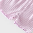 thumbnail image 5 of enyan Toddler Baby Girl Summer Clothes Short Sleeve Tops+Elastic Drawstring Plaid Shorts Two Piece Fruit Print Outfit Set(Purple,12-18 Months), 5 of 7