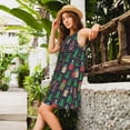 thumbnail image 2 of Honeii Christmas Trees And Houses Print Women's Sleeveless Dress, Loose Fit Casual Dress for Women, Summer Fashion Dress, 2 of 7
