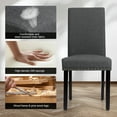 thumbnail image 4 of Giantex Fabric Dining Chairs Upholstered Nailhead Trim,Wood,Sponge,Linen Fabric,Home, Restaurant and Cafe use, 4 of 5