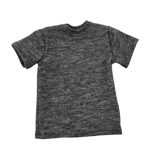 Ropa para figuras de acción 1/6, ropa para muñecas BJD, camiseta mini, accesorio, modelo, disfraz, moda superior para figuras coleccionables de 12 Gris claro