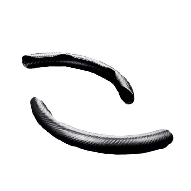 Kenally Funda para volante de fibra de carbono de primera - Durabilidad extraordinaria Funda universal para volante con tacto líquido Automoción decorativa y accesorios Fibra de carbono negro