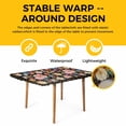 thumbnail image 4 of Boho Pink Flower Table Cloths for 3 Foot Rectangle Tables, Spring Watercolor Country Floral Plant Patio Waterproof Elastic Fitted Tablecloths, Washable Rectangular Table Cover for Camping, 4 of 8