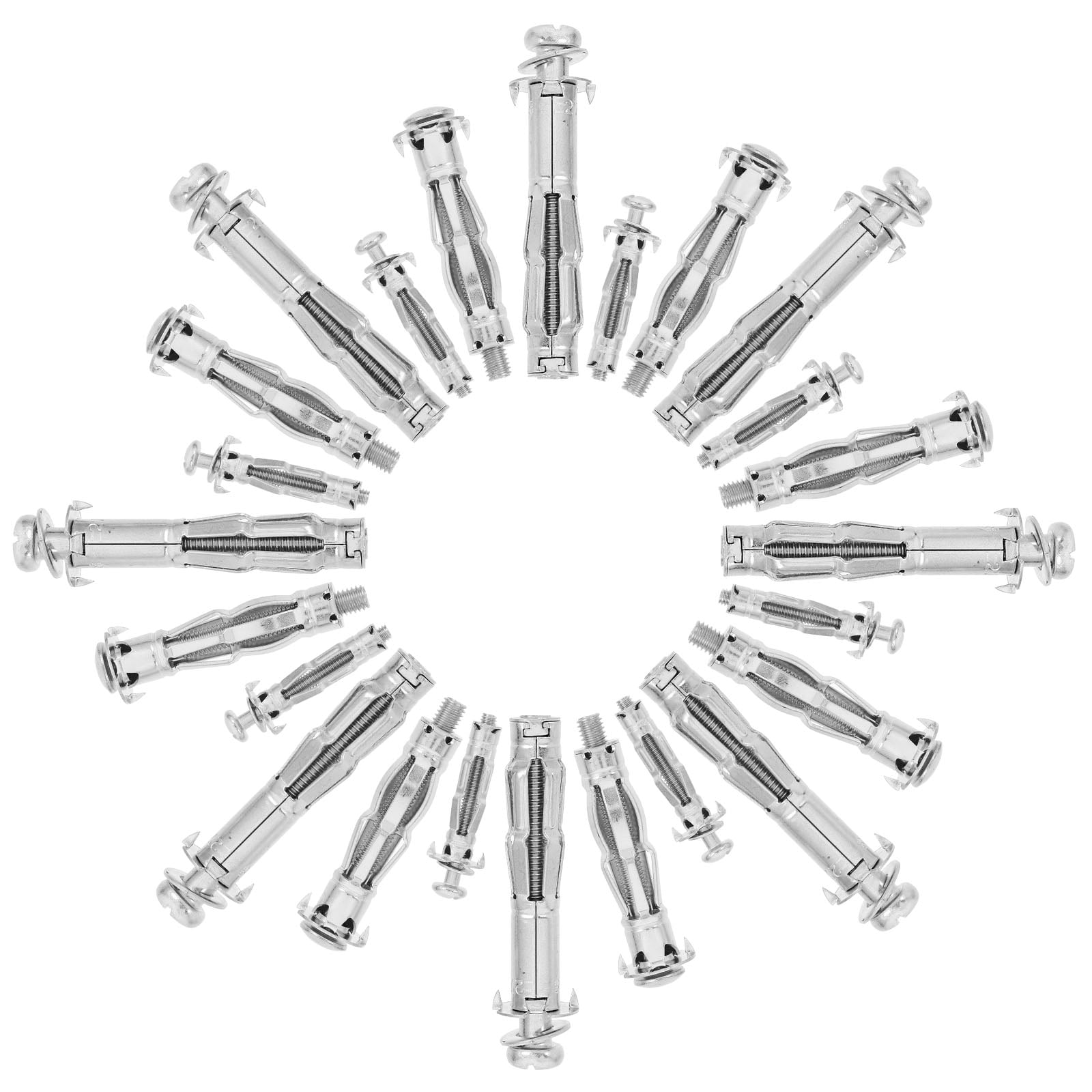 WHAMVOX  30 Pcs Jack Nut Tool Nuts Drywall Anchor Walls Masonry Silver