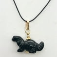 thumbnail image 2 of Obsidian Diplodocus Dinosaur with 14K Gold-Filled Pendant 509259OBG, 2 of 11