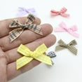 thumbnail image 3 of Lazos de cinta escocesa para manualidades, lazo de boda hecho a mano, lazo de nacimiento, 50 o 100 unidades, 3 of 4