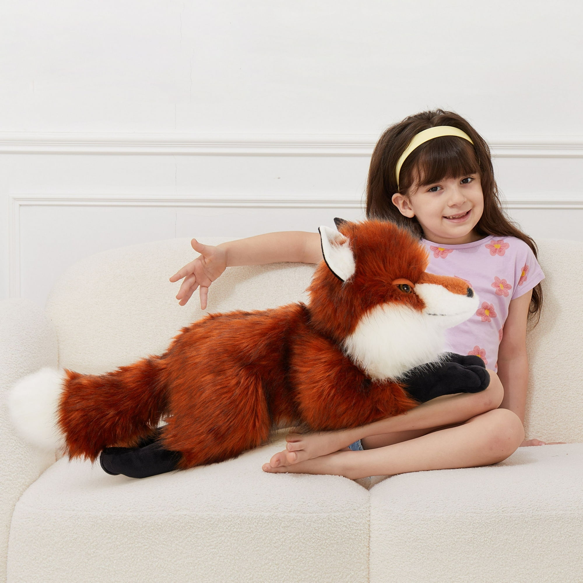 MaoGoLan 31'' Realistic Fox Stuffed Animal Large Stuffed Fox Pillow Plush Toy