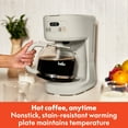 thumbnail image 3 of bella 12 Cup Programmable Drip Coffee Maker with Glass Carafe, Auto Shut-Off, Oatmilk, 3 of 8