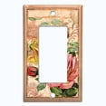thumbnail image 5 of Metal Light Switch Plate Outlet Cover Beige Floral Leaf Letter Damask FLW053, 5 of 13