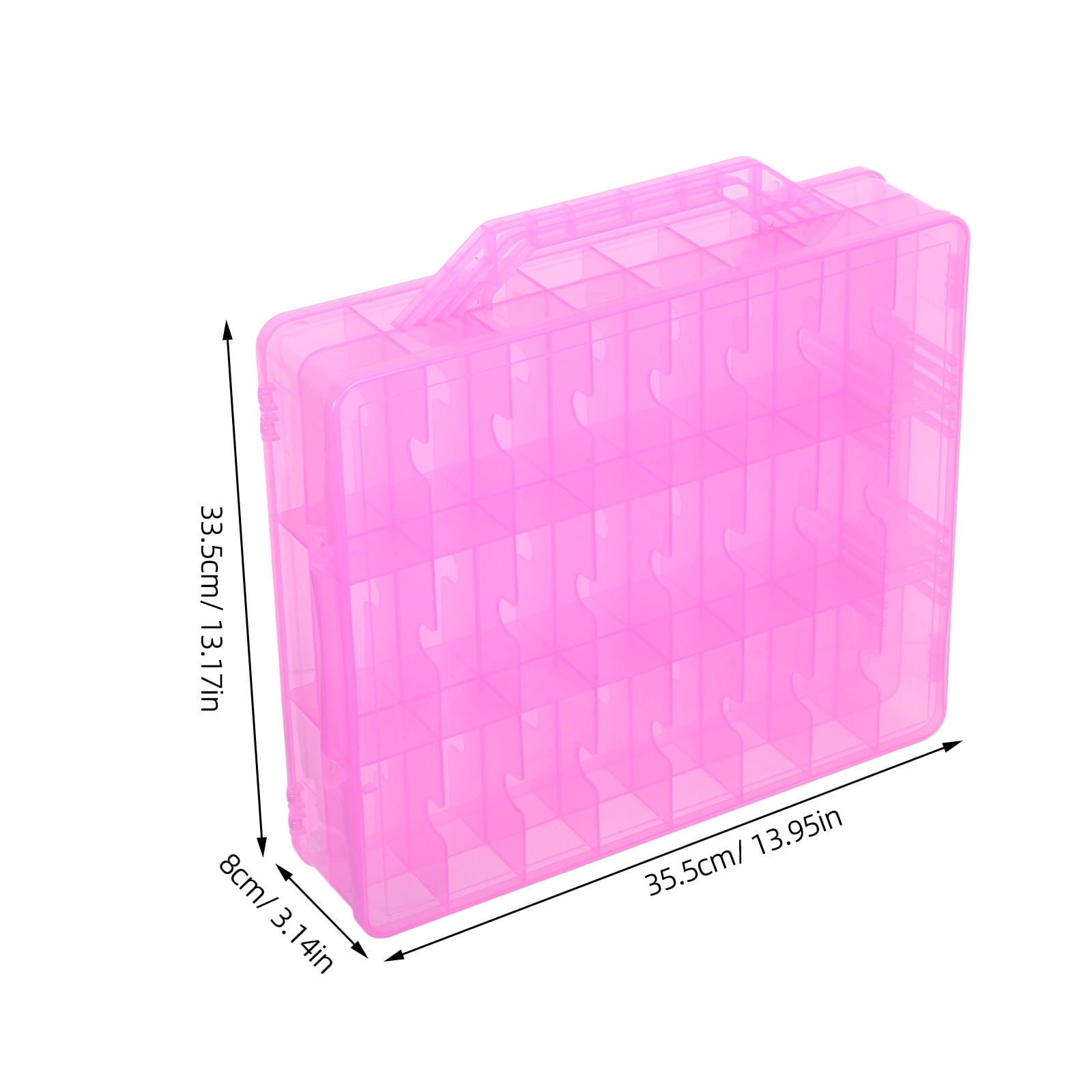 RENACLIPY Double Layer Plastic Storage Box with Handle for Sewing and Embroidery Supplies