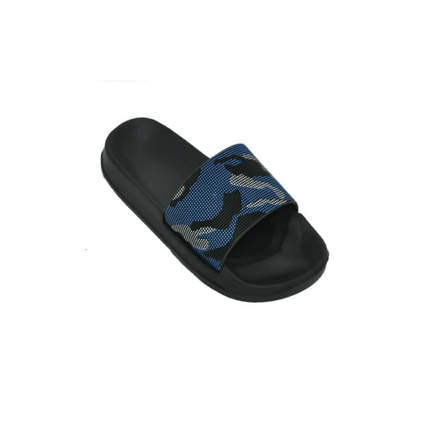 S.C.I. - Camouflage Slides Boys' Sandals - Camo Black, Camo Blue, and ...