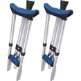 thumbnail image 1 of Muletas para axilas Carex plegables de aluminio, ligeras, para adultos, 1 of 8