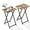 Brown, variant on Foldable TV Trays, Small Folding Table, TV Trays Set of 2, TV Dinner Tray, Side Table for Bed, Couch, Portable Easy to Move, Brown
