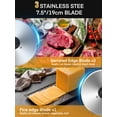 thumbnail image 6 of FOHERE Meat Slicer, 250W Deli & Food Slicer with Three 7. 5inch Stainless Steel Blades and Food Tray, Red, 6 of 8