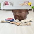 thumbnail image 6 of BREKX Home + Party Metal Dog Toy Box with 3 Dog Toys, For Aggressive Chewers, Bronze, Round & Paw, 6 of 6