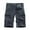 Dark Gray, variant on Turilly Plus Size Shorts for Men Casual Pure Color Outdoors Pocket Beach Work Trouser Cargo Shorts Pant