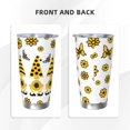 thumbnail image 3 of Salouo Sunflower Gnome Print 20oz Tumbler with Lid,Stainless Steel Vacuum Insulated Tumbler Durable Insulated Coffee Mug Thermal Cup with Splash Proof Sliding Lid-Straw Two-piece Set, 3 of 8
