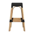 thumbnail image 4 of Home Square 30" Rectangular Rattan Bar Stool in Black - Set of 3, 4 of 7