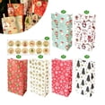 thumbnail image 5 of 24Sets Party Candy Holiday Xmas Gift Wrapping Snowman Fox Santa Claus Christmas Kraft Paper Bags Favor Bag 03, 5 of 8