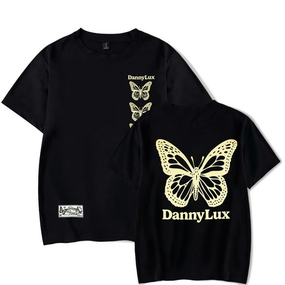 DannyLux BUTTERFLY T-Shirt 2023 Concert Merch Popular Print Round Unisex Trendy Casual Short Sleeve Top
