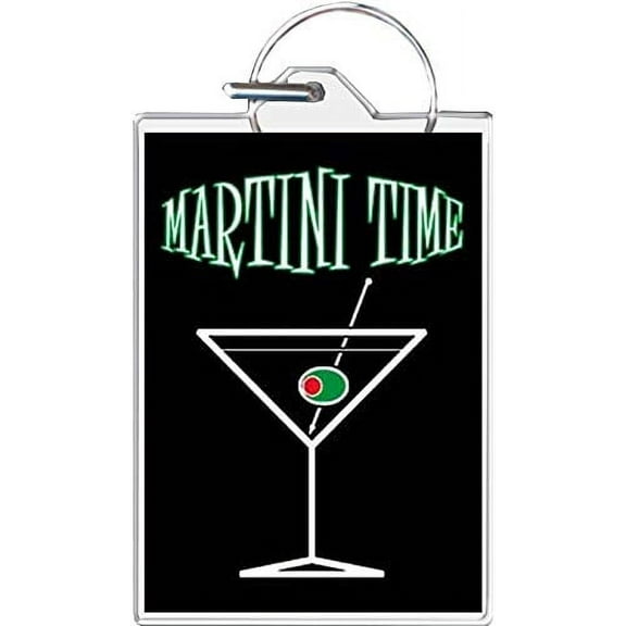 Martini Time Keychain
