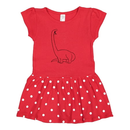 

Inktastic Pocket Dino Roaring Brontosaurus Gift Baby Girl Dress