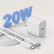 IPhone 17 16 15 Charger, 2 Pack PD 20W Adapter Wall Fast Charger with 6&10ft White USB C Cable Compatible with iPhone 17 16/15/ipad and more