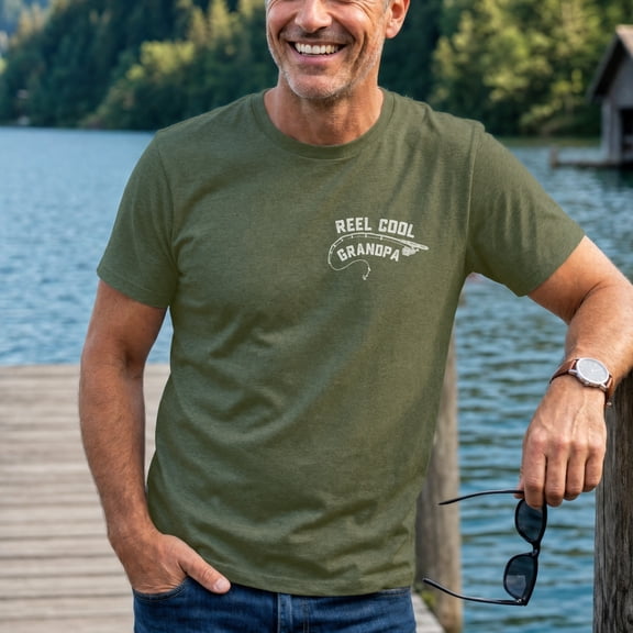 Jollimate Reel Cool Grandpa Shirt, Gift For Grandpa, Fishing Gift For Dad, New Grandpa Shirt