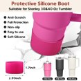 thumbnail image 4 of Juego de Accesorios para la Copa Stanley - Incluye 2 Cubiertas para Pajitas de 0.4 in, 1 Botín Protector de Silicona, 3 Tapones Antiderrames y 1 Charm para Vasos de 30 y 40 OZ., 4 of 4