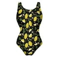 thumbnail image 5 of Yellow Lemon Swimsuit Bright Fruit Print Push Up Swimwear One Piece Surfing Monokini Bodysuit Sexy Custom Beachwear Plus Size, 5 of 7