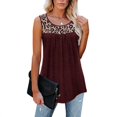 thumbnail image 1 of Nouveau Gilet Décontracté Sans Manches à Imprimé Léopard pour Femmes, Col Rond, Ample, pour la Plage, Blusas à Bretelles, 1 of 3