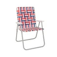 Mainstays Folding High Back  Chair, Red White & Blue