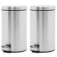 thumbnail image 1 of Botes de Basura 12L Metalico Acero Inox C/Pedal Cocina 2pzas ColorHome COLORBIN12, 1 of 7