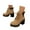 Brown, variant on Platform Combat Boots for Women Fashion Casual Block High Heels Mid Calf Ankle Booties