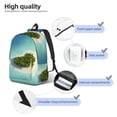 thumbnail image 5 of Daiia Paradise Island Vintage Canvas Backpack for Men and Women ,Hiking Backpack,Travel Laptop Bag for School,Large Capacity Backpack, 5 of 8