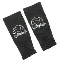 LOLIPPYY Volleyball Arm Sleeves for Women Black Polyester Material with Mild Compression for Protection Size:1 Pair