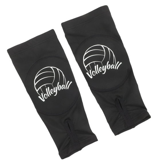 LOLIPPYY Volleyball Arm Sleeves for Women Black Polyester Material with Mild Compression for Protection Size:1 Pair