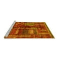thumbnail image 2 of Ahgly Company Machine Washable Indoor Rectangle Oriental Yellow Modern Area Rugs, 5' x 8', 2 of 4