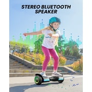 MIHOVER 6.5 Kids Self Balancing All-Terrain Hoverboard- Ride on Toys UL 2272 Certified,250W*2 Motor&LED Lights,Bluetooth Speaker for Ages 6-12,Max Load 176 lbs-Black