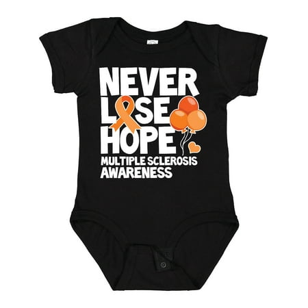 

Inktastic Never Lose Hope Multiple Sclerosis Awareness Gift Baby Boy or Baby Girl Bodysuit