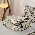 thumbnail image 5 of Manfei Vintage Dog Print Zipper Full Size Comforter Sets with Fitted Sheet and 2 Pillowcases, Pet Lover Zipper Bedding Set, Dark Brown, Gray Reversible, 4 Pieces, 5 of 7
