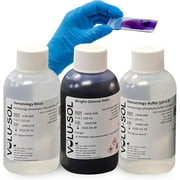 Volu-Sol Wright Giemsa Stain Pack (Wright Giemsa, Buffer, Rinse) Romanowsky Stain for Blood Smears - Conduct Differential WBC Counts and Explore RBC Morphology - 4 oz (118 ml)