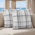 thumbnail image 5 of Pillow Covers 18x18 Set of 2, Black White Check Square Throw Pillow Covers for Couch/Sofa/Living Room, Farmhouse Line Buffalo Plaid Decorative Soft Pillowcases for Couch Throw Pillows, 5 of 9
